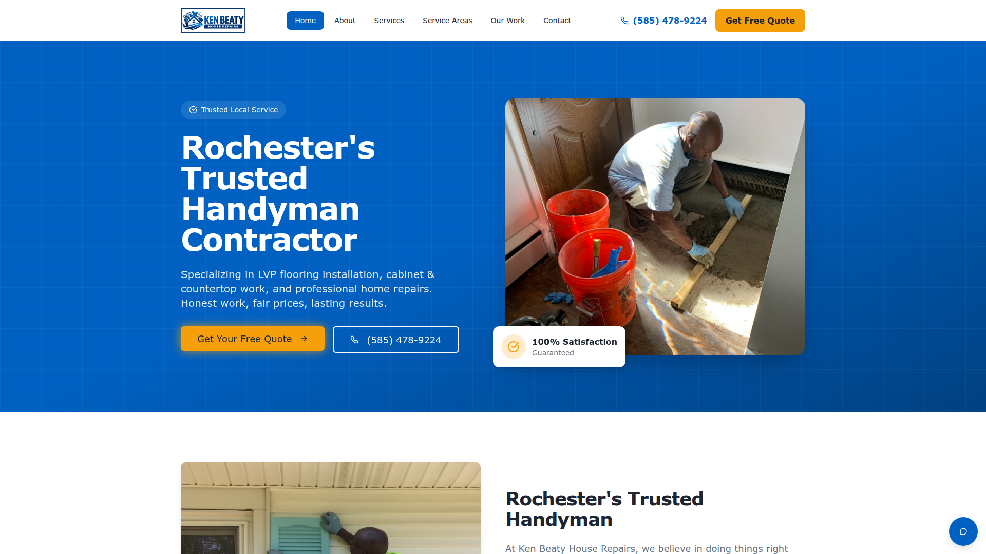Ken Beaty Repairs website screenshot